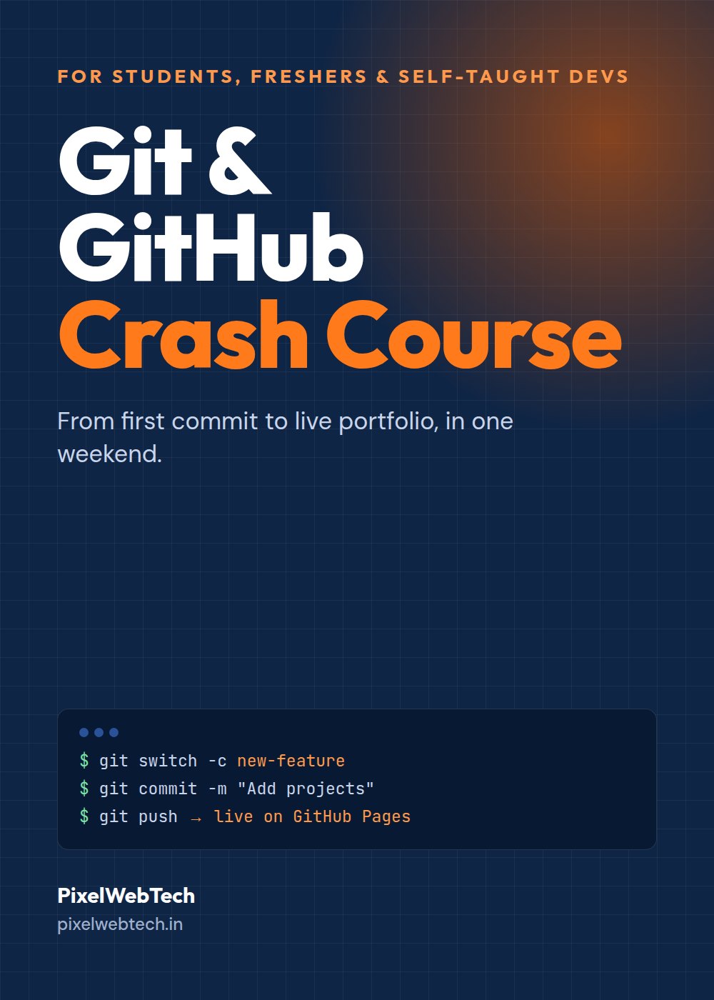 Git & GitHub Crash Course ebook cover